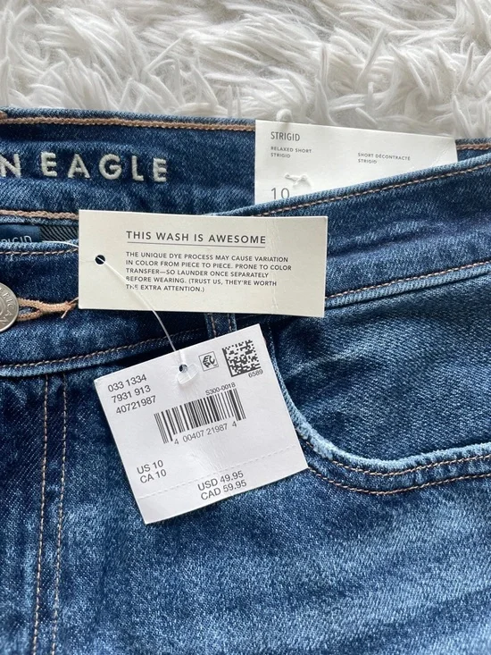 American Eagle Strigid Relaxed Denim Shorts - Picture 6 of 7